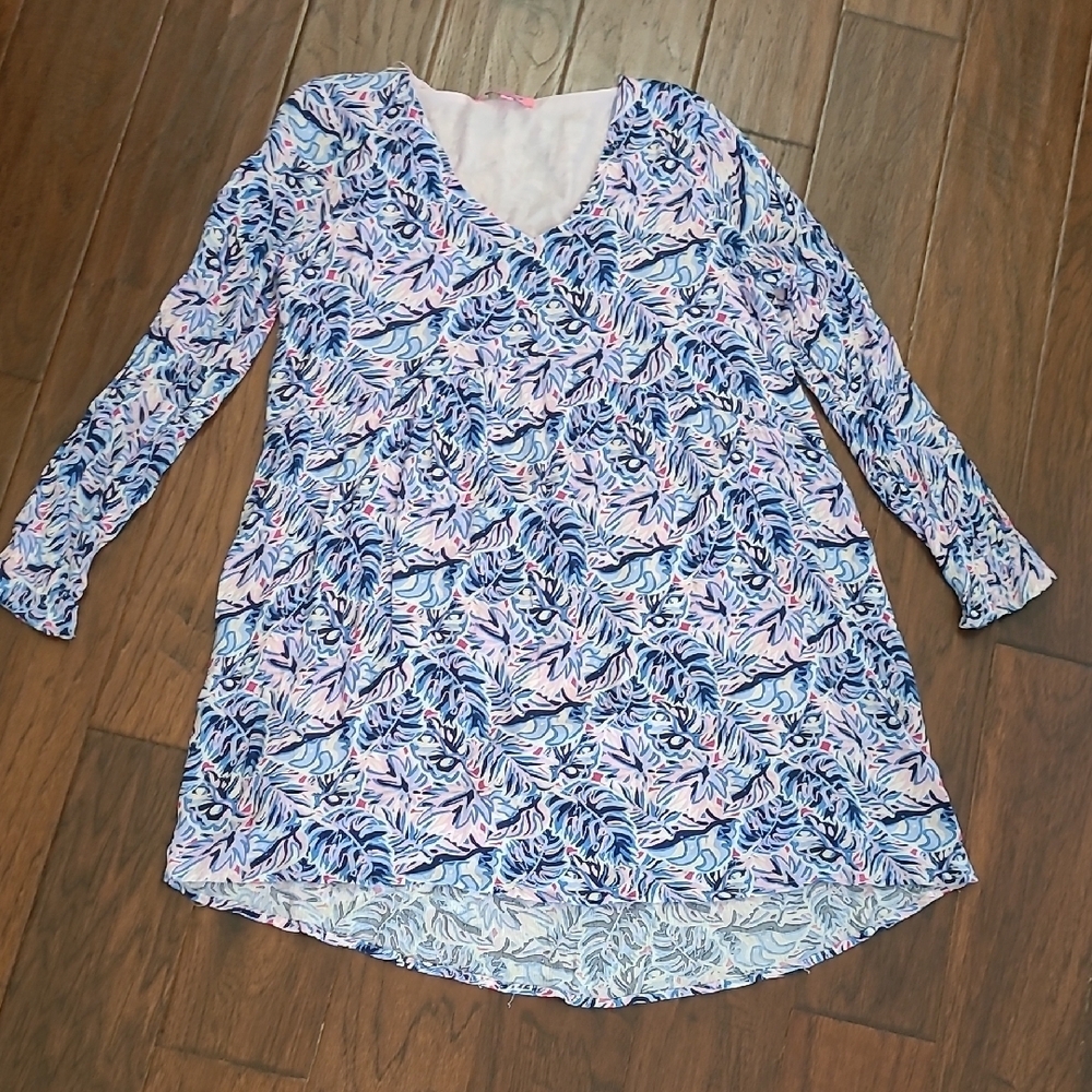 Simply Southern Pink & Blue Mini Dress size Large